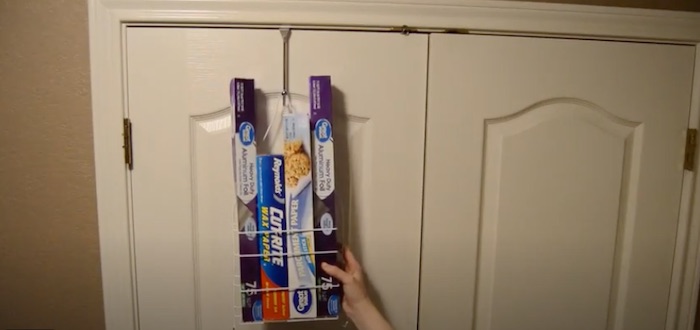 Hanging Your DIY Foil and Plastic Wrap Organizer